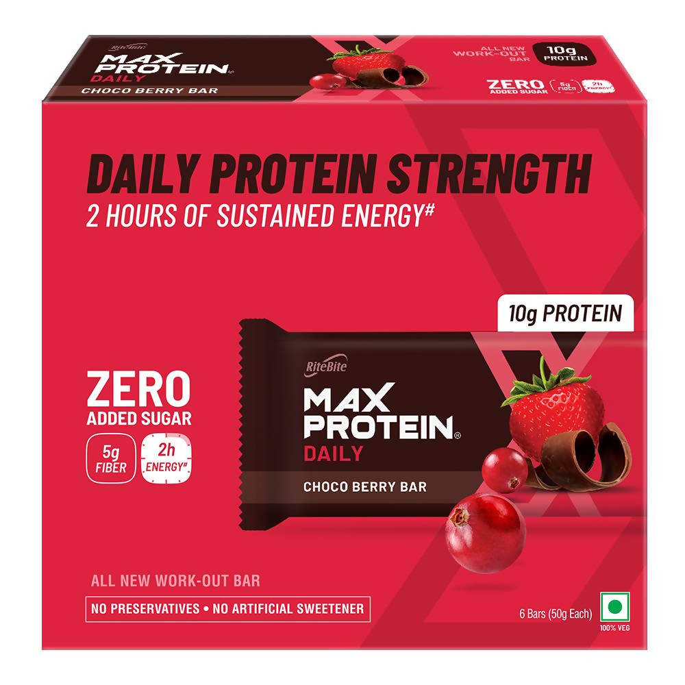 RiteBite Max Protein Daily Choco Berry Bar - Swadesiicart