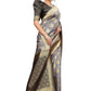 Vamika Ethnic Fire Grey Weaving Banarasi Jacquard Saree | Swadesiicart