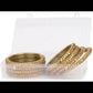 Afast Bridal Wedding & Party Fashionable Colorful Glass Bangle/Kada Set, Pack Of 8 - Golden - Swadesiicart
