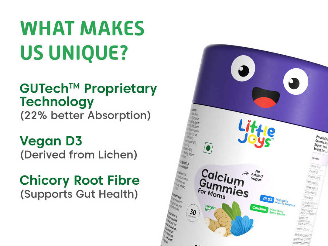 Little Joys Calcium Gummies Strawberry Flavor For Moms - Swadesiicart