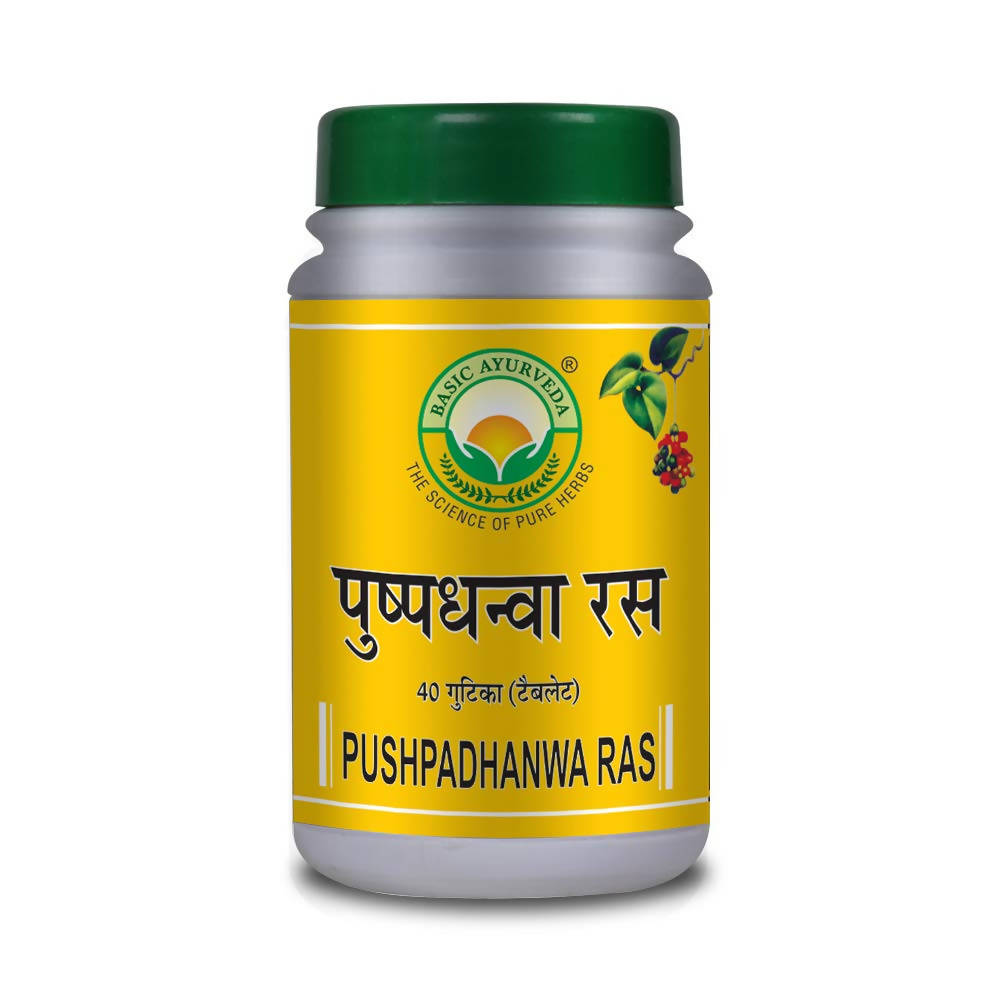 Basic Ayurveda Pushpdhanwa Ras Tablets | Swadesiicart