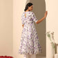 Pomcha Jaipur White Gul Jamini Anarkali Set | Swadesiicart