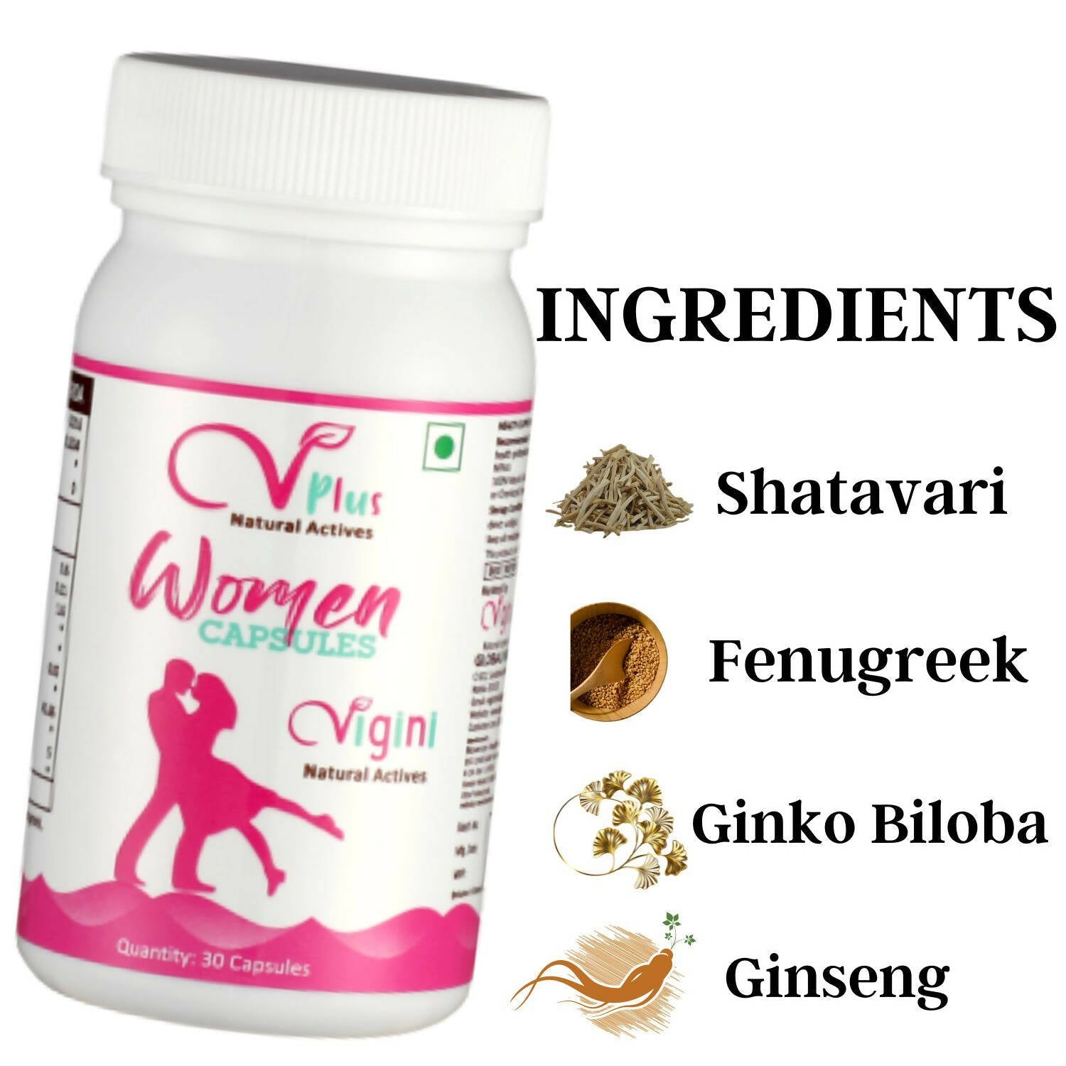 Vigini Natural Actives Performance Women Capsules | Swadesiicart