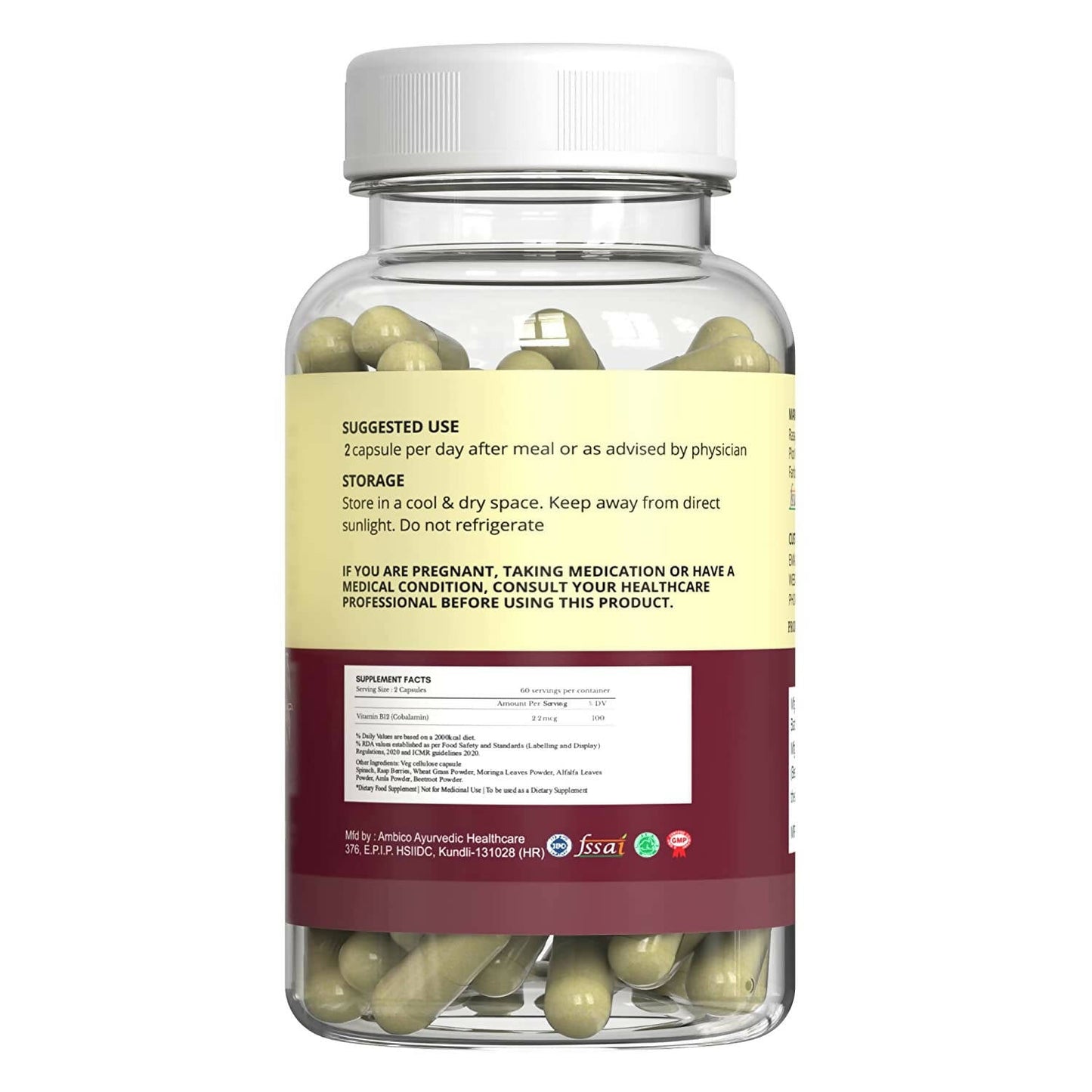 Rasayanam Plant Based Vitamin B12 Capsules for Men & Women - Swadesiicart