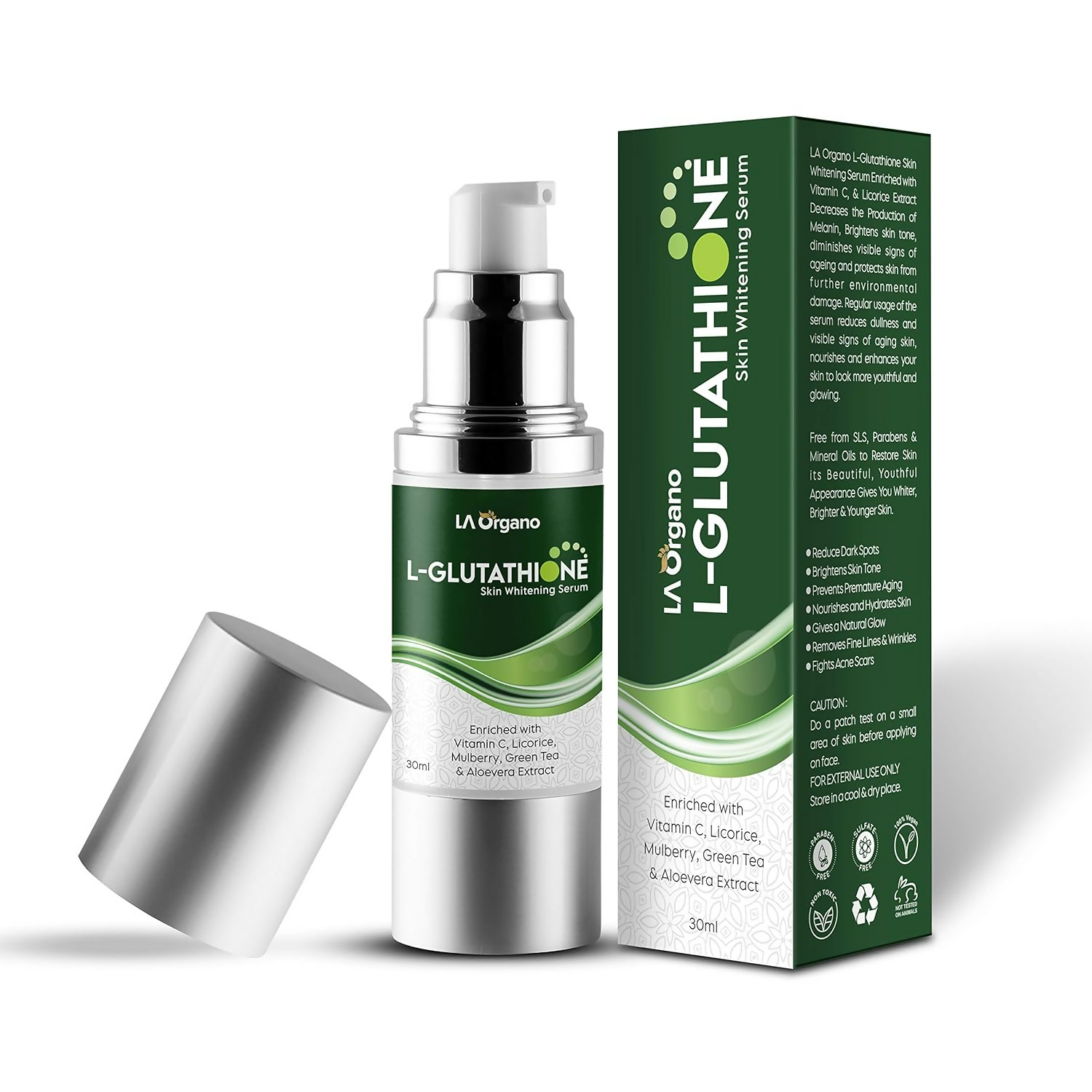 LA Organo L-Glutathione Serum For Skin Whitening | Swadesiicart