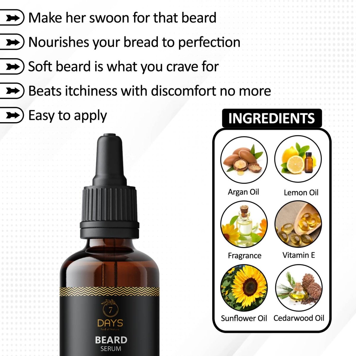 7 Days Beard Serum - Swadesiicart
