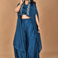 Morchari Women And Hand Embroidery Palazzo Set-Blue - Swadesiicart