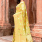 Joban Fashion Light Green Banarasi Katan Pure Handloom Banarasi Silk Saree | Swadesiicart