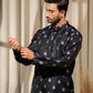 Blue Viscose Jacquard Wovon Designer Kurta Set - Mahotsav