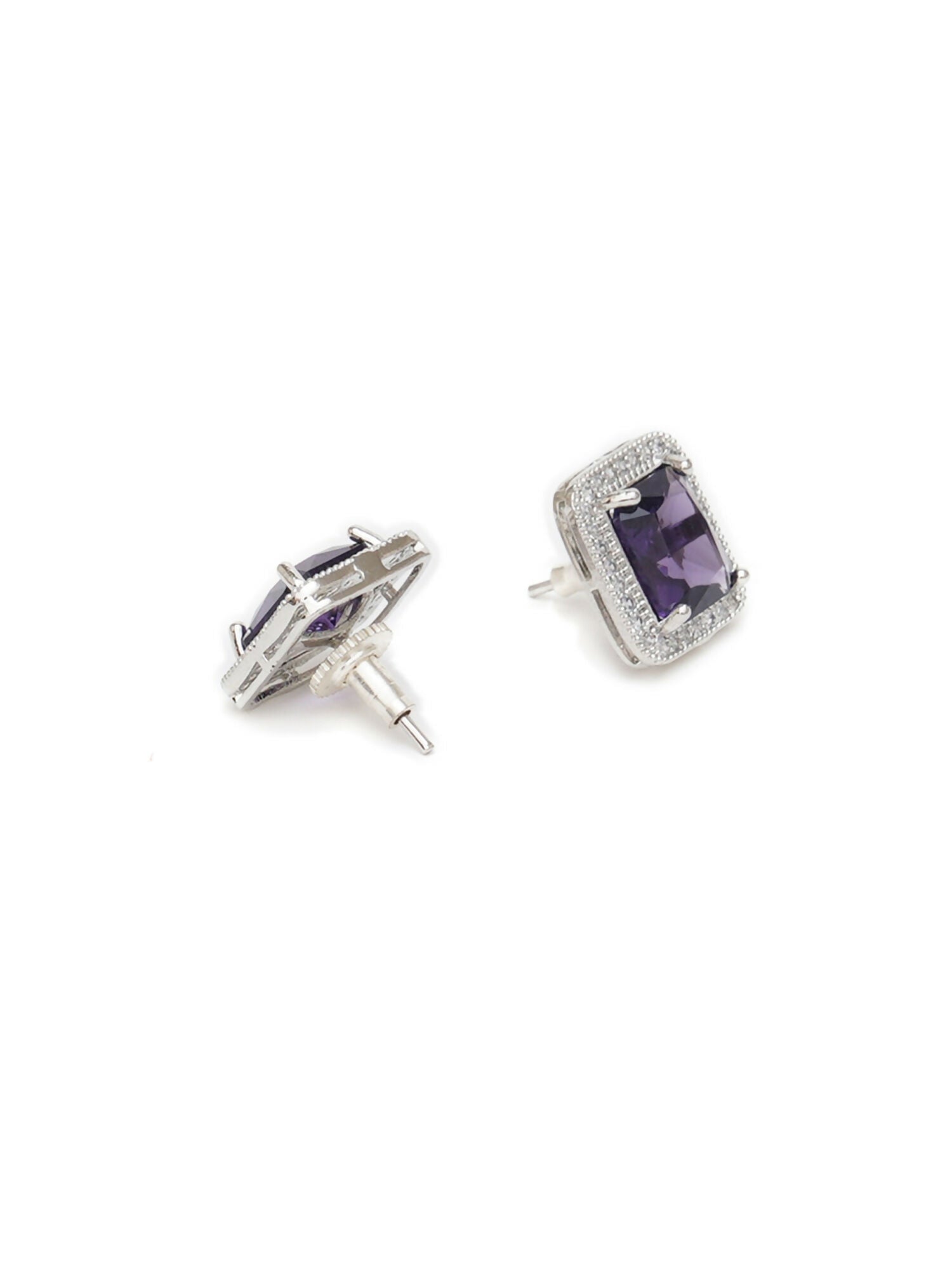 stone stud (purple) - Ruby Raang - Ruby Raang Studio