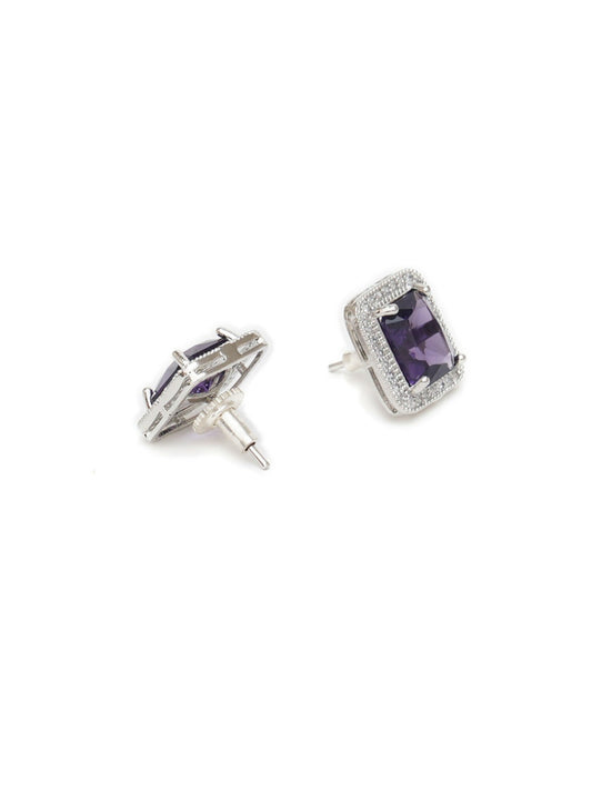 stone stud (purple) - Ruby Raang - Ruby Raang Studio