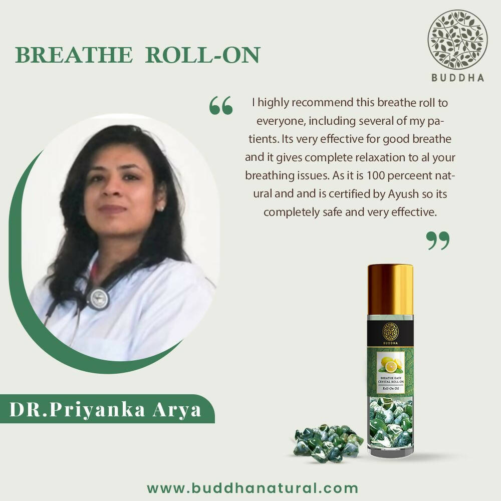 Buddha Natural Breathe Easy Crystal Roll On - Swadesiicart