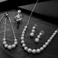 VOJ Silver Plated AD studded Necklace, Earrings With Ring And bracelet - VOJ (Valley Of Jewellery)