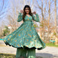 Jyoti Fashion Women's Sea Green Cotton Silk Heavy Digital Printed Kurta Plazo Set | Swadesiicart