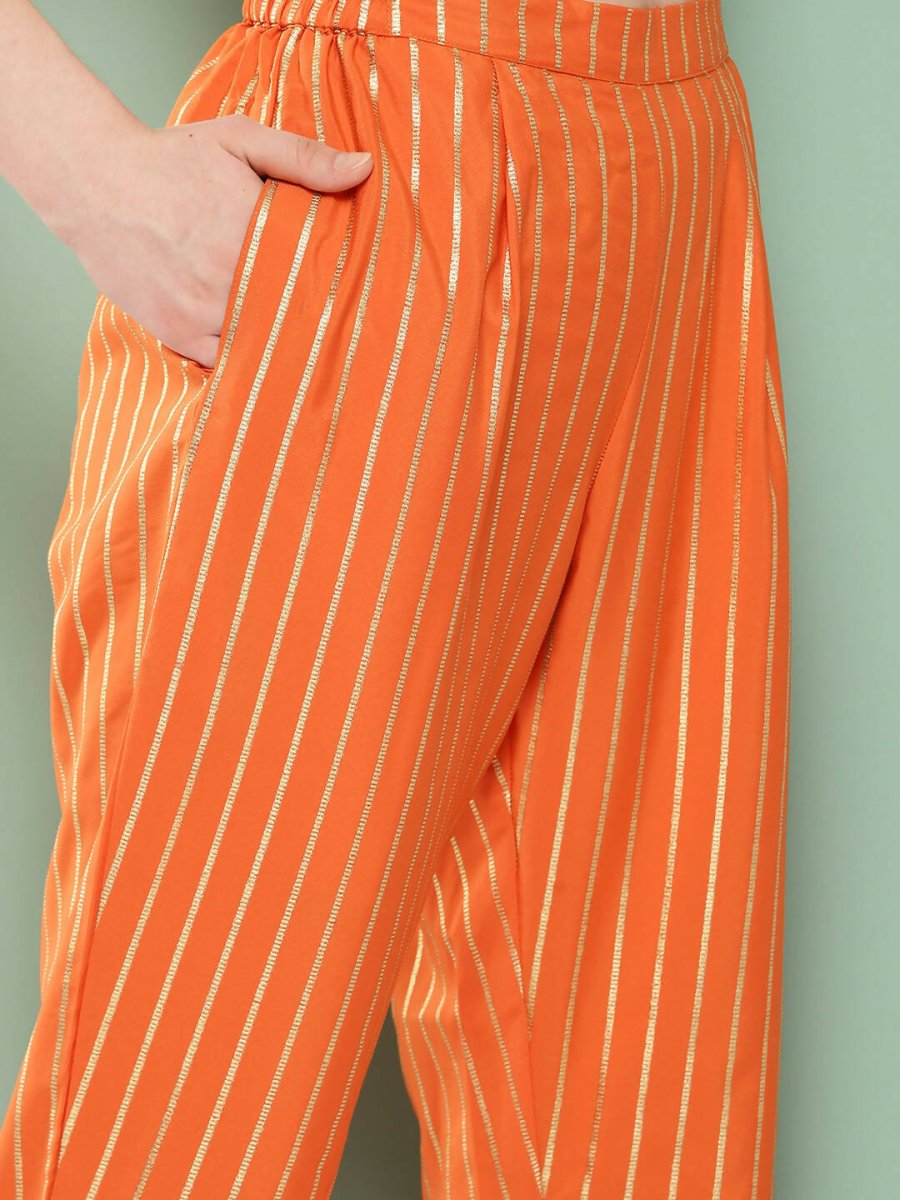 Ahalyaa Women's Traditional Wear Co-ods - Orange