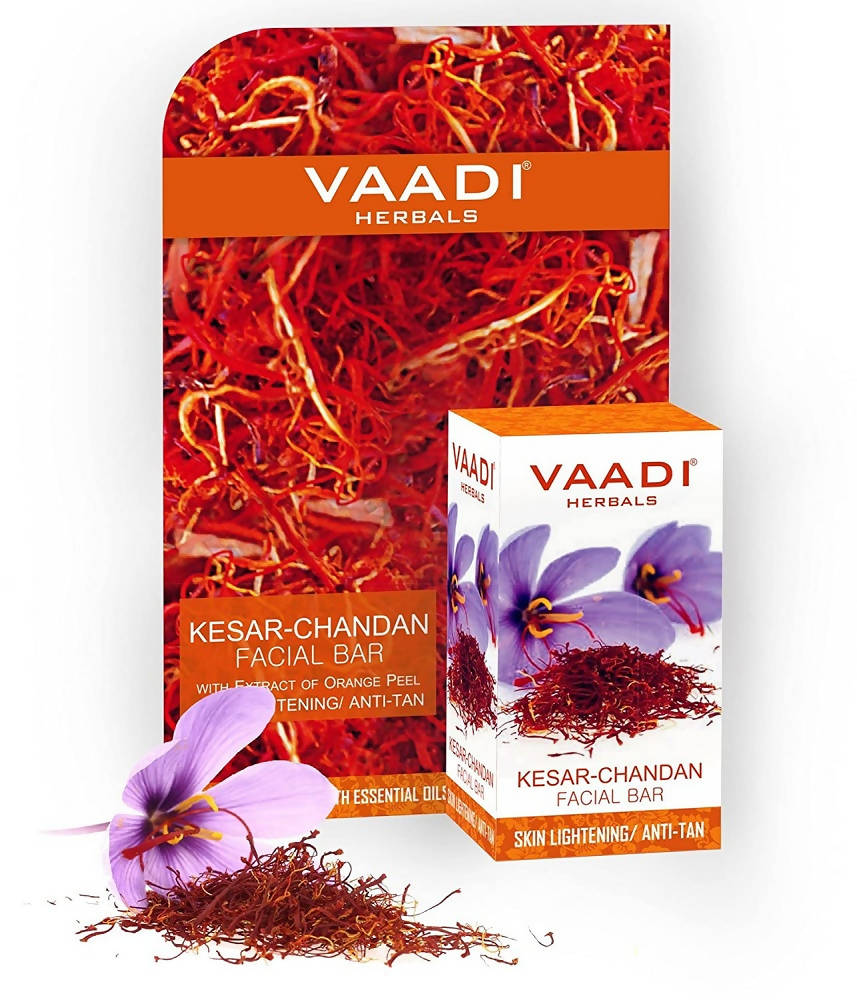 Vaadi Herbals Kesar Chandan Facial Bar With Extract Of Orange Peel - Swadesiicart