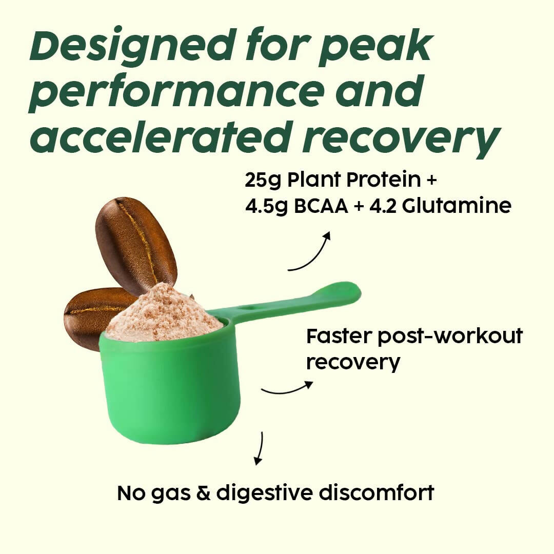 PLIX The Plant Fix Evolve Plant Protein Shake Powder - Cafe Mocha - Swadesiicart