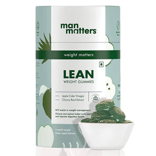 Man Matters Lean Weight Gummies For Men (Sugar Free) - Green Apple Flavor | Swadesiicart