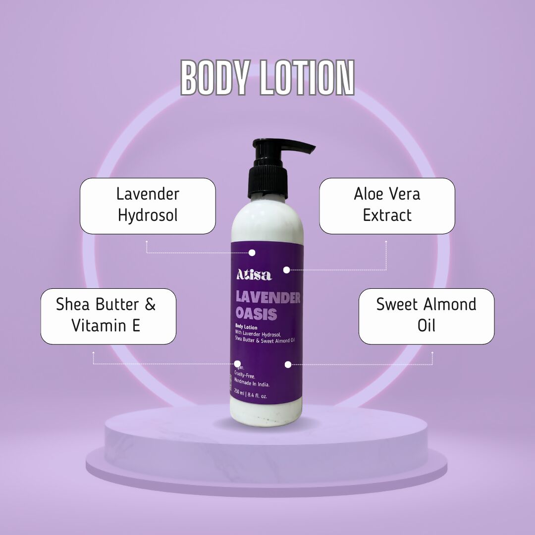 Atisa Lavender Oasis Body Lotion | Swadesiicart