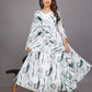 Dishitha Creation Women Floral Printed Designer Gown - Green | Swadesiicart