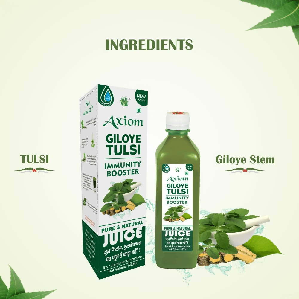 Axiom Pure Tulsi Giloy Stem Juice - Swadesiicart