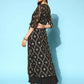 Ahalyaa Women's Olive Printed Jacket Style Dress | Swadesiicart