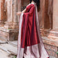 Joban Fashion Maroon Red Colour Banarasi Katan Pure Handloom Banarasi Silk Saree | Swadesiicart