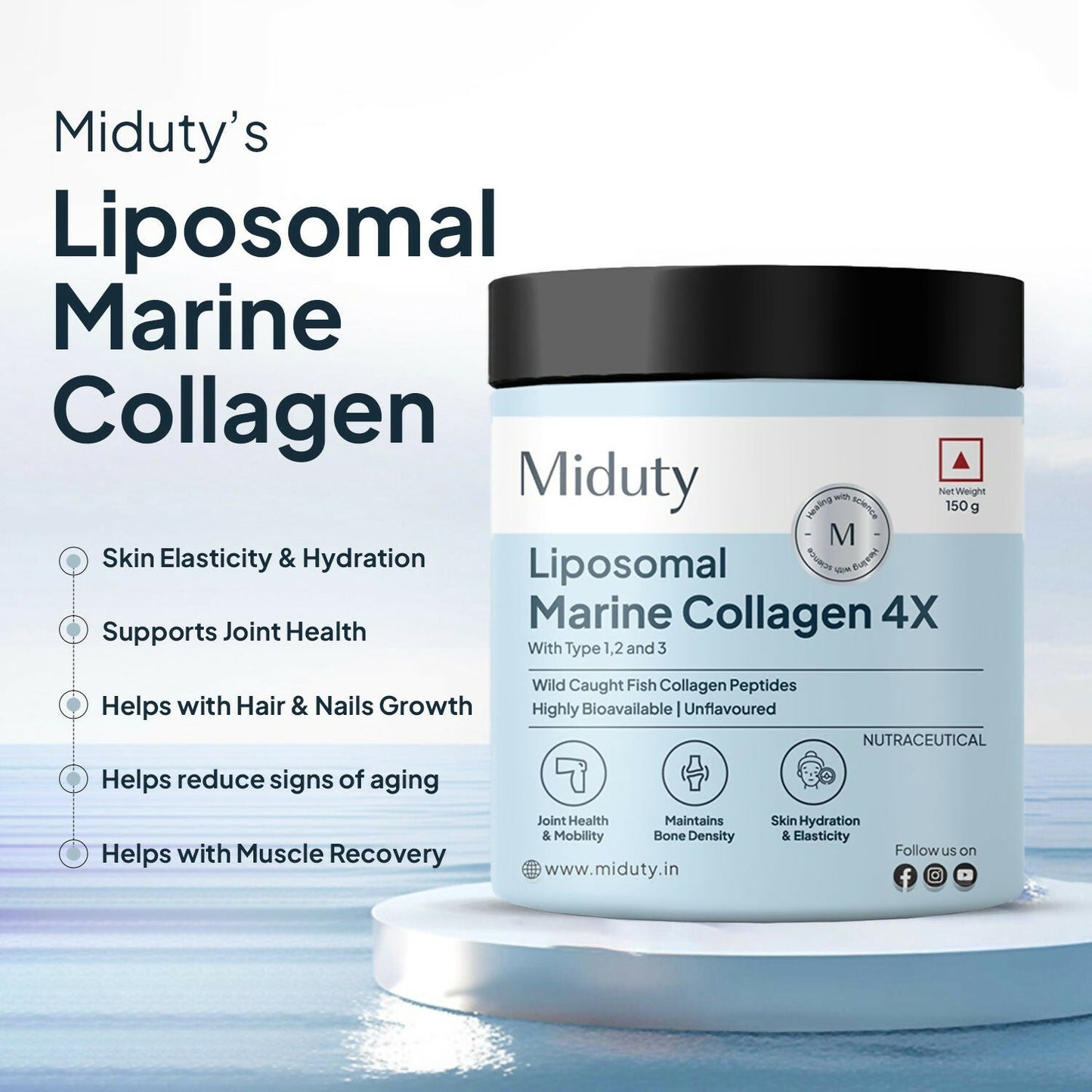 Miduty by Palak Notes Marine Collagen 4X | Swadesiicart