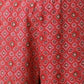 FIORRA Women's Red Cotton A-Line Kurta Set - Swadesiicart