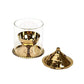 eCraftIndia Brown Brass And Glass Akhand Diya | Swadesiicart