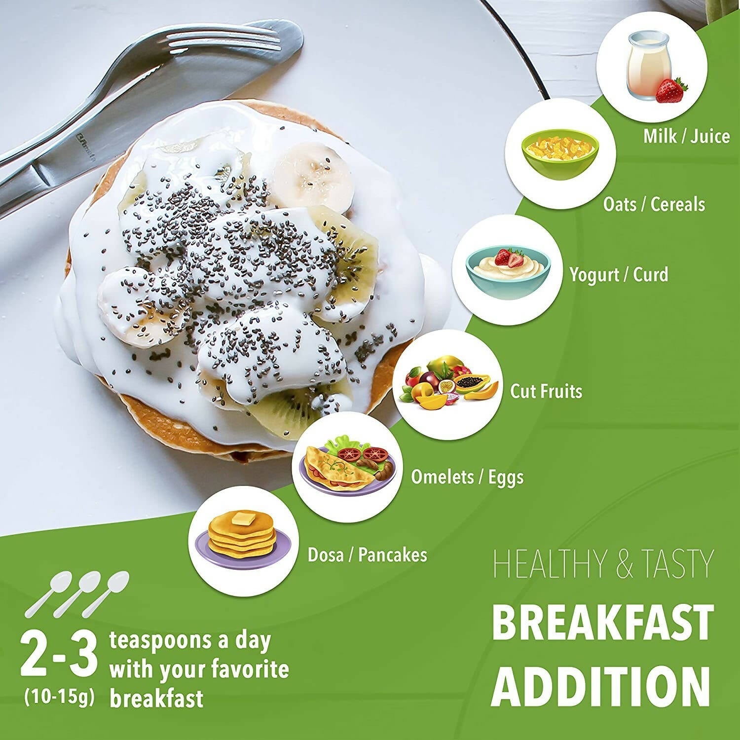 Fulsome Premium White Chia Seeds - Swadesiicart