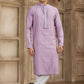 Raivat Ethnic Banarasi Art Silk Mirror Work Kurta Pajama In Purple Colour | Swadesiicart