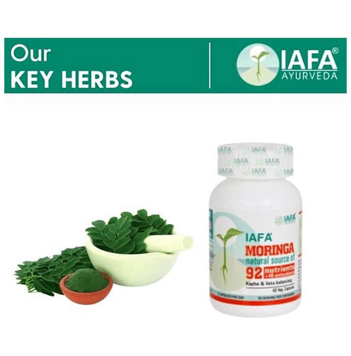 Iafa Ayuveda Moringa Veg Capsules | Swadesiicart
