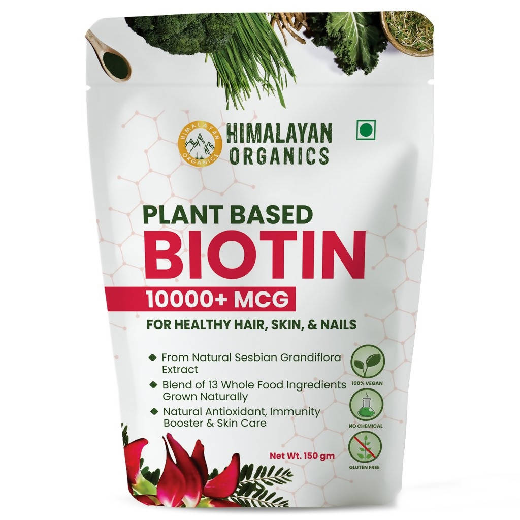 Himalayan Organics Plant-Based Biotin 10000mcg (from Sesbian Grandiflora) | Swadesiicart