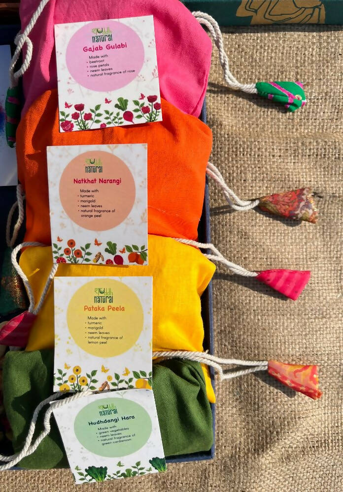 Shuddh Natural Ubtan Based Gulal for Holi - Natural | Multicolour | Swadesiicart