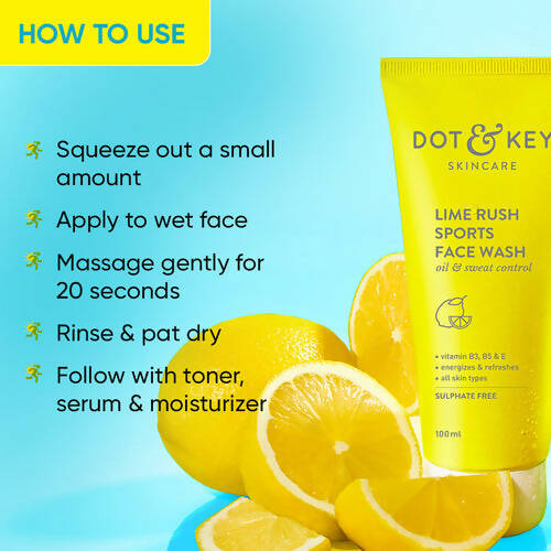 Dot & Key Lime Rush Sports Face Wash - Swadesiicart
