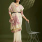 Vishnu Weaves Women's Maroon Muga Cotton Thread Woven Saree with Blouse - Swadesiicart