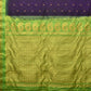 Green and Blue Gadwal Silk Handloom Saree with Mango Pallu Design - Global Threads | Swadesiicart