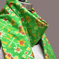 Green and Pink Pochampally Ikat Silk Handloom Dupatta with All Over Design - Global Threads | Swadesiicart