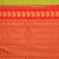 Green and Red Gadwal Silk Handloom Saree with Mango Pallu Design - Global Threads | Swadesiicart