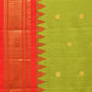 Green and Red Gadwal Silk Handloom Saree with Mango Pallu Design - Global Threads | Swadesiicart