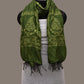 Green Bandhani Silk Handloom Stole with Mango Design - Global Threads | Swadesiicart