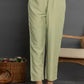Yufta Green Cotton Silk Embroidered Anarkali Kurta Dupatta Set - Swadesiicart