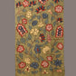 Green Kalamkari Hand Painted Cotton Stole with Floral Design - Global Threads | Swadesiicart