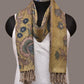 Green Kalamkari Hand Painted Woolen Handloom Dupatta with Floral Design - Global Threads | Swadesiicart