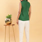 BohoJazz Green Fitted Top with Off-White Trousers Co-ord Set - Swadesiicart