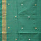 Green Uppada Cotton Handloom Saree with Grill Pallu Design - Global Threads | Swadesiicart