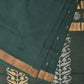 Green Uppada Cotton Handloom Saree with Karpur Pallu Design - Global Threads | Swadesiicart