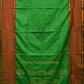Green Uppada Silk Handloom Saree with Border Design - Global Threads | Swadesiicart