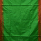 Green Uppada Silk Handloom Saree with Border Design - Global Threads | Swadesiicart